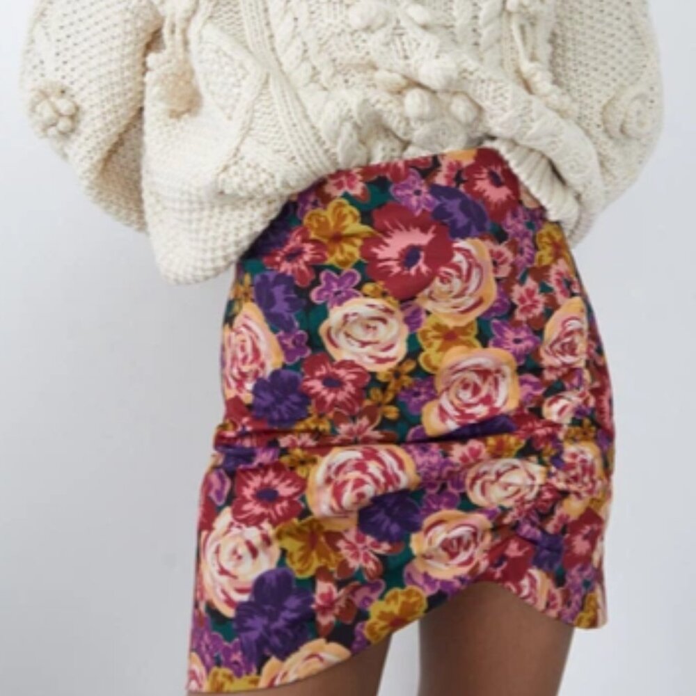 NWT ZARA | Floral Skirt | Sz. S